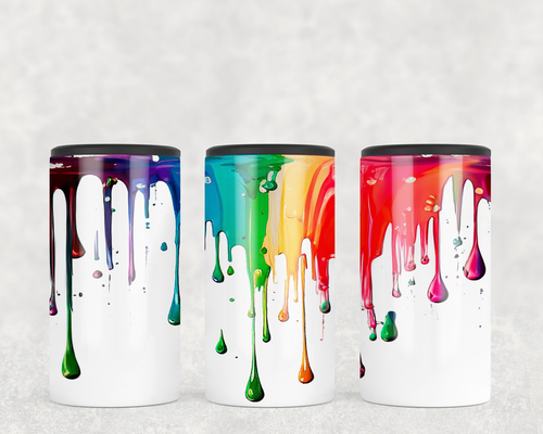 Rainbow Drip   Steel can hugger - optional speaker