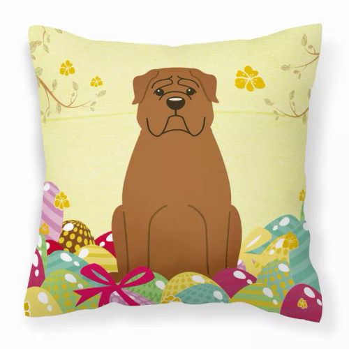 Easter Eggs With Dog Fabric Decorative Pillow - S000213B001695P083405V000