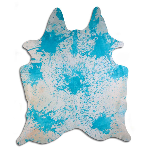ACID WASHED HAIR ON COWHIDE DISTRESSED ACQUA BLUE - CPDDIACB3A-00128600