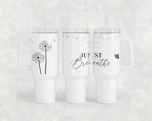 Dandelion Just Breathe neoprene can holder - two sizes