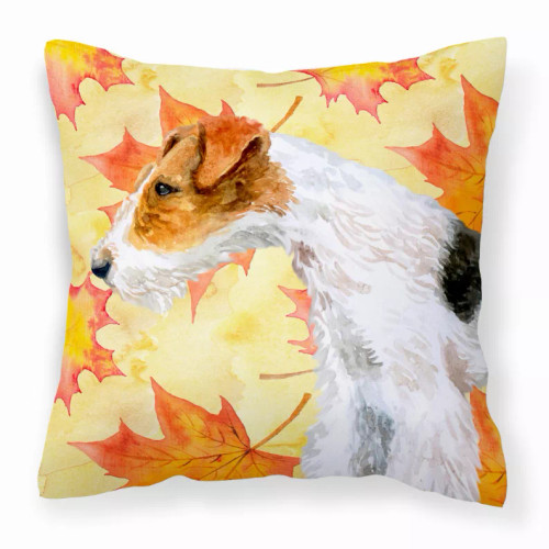 Fall Design with Dog Fabric Decorative Pillow - S000213B001695P114036V000