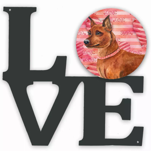 Dog Love & Hearts Metal Wall Artwork - S000213B001695P012480V000