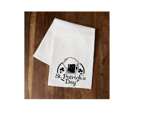St. Patrick's Day w/Beer Mug Tea Towel