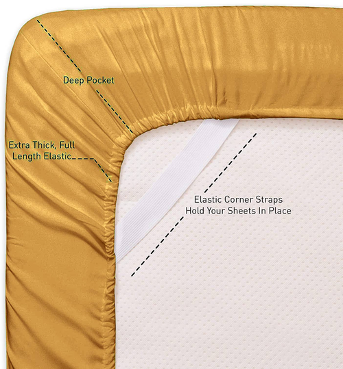 Turmeric 200 Embroidery Soft Sheet Set Wrinkle Resistant