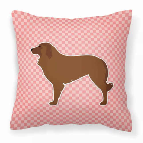 Dog Profile Checkerboard Design Fabric Decorative Pillow - S000213B001695P073457V000