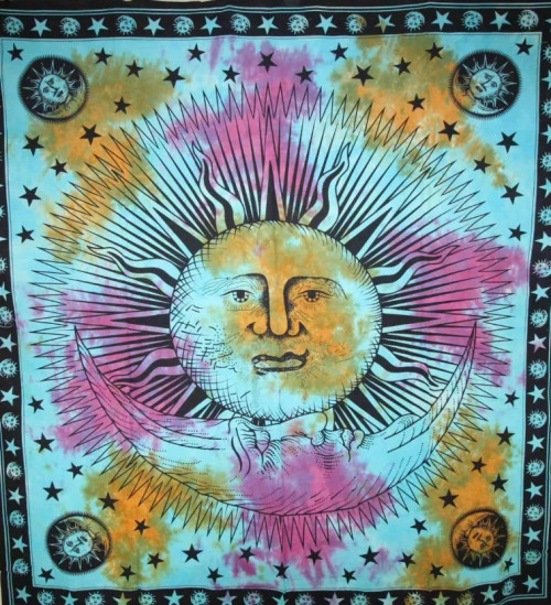 Divine Sun & Crescent Moon Tapestry Divine Sun & Crescent Moon Tapestry