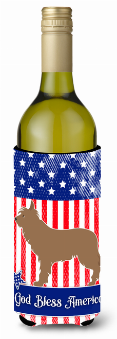American Flag and Dog Wine Bottle Hugger - BB8402LITERK