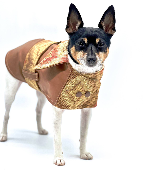 DCNY Vegan Faux Leather Southwest Coat - DoggieCoutureNY00006
