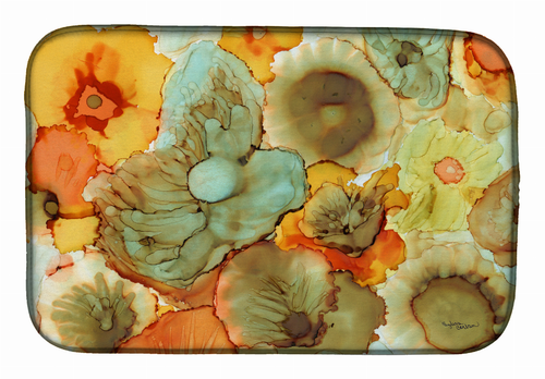 Flowers/Trees Themed Art Dish Drying Mat - 8969DDM