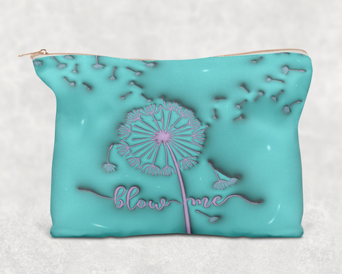 Dandelion Blow Me  Printed Canvas Zipper Bag
