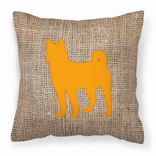 Dog Silhouette Burlap Fabric Decorative Pillow - S000213B001695P025153V000