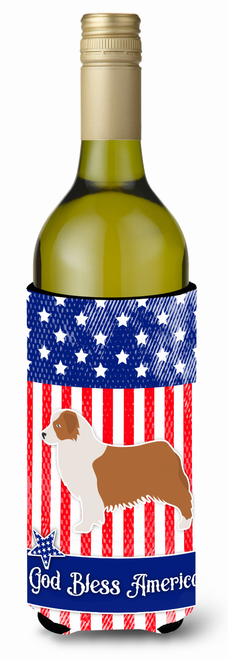 American Flag and Dog Wine Bottle Hugger - BB3333LITERK