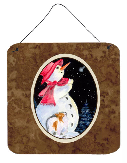 Snowman with Dog Wall or Door Hanging Prints - S000213B001695P028807V018