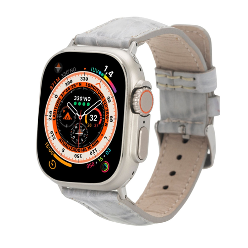 Guernsey Leather Bands for Apple Watch Ultra,8,7 and SE - TO-02-AW-BSTN-YK3-4140