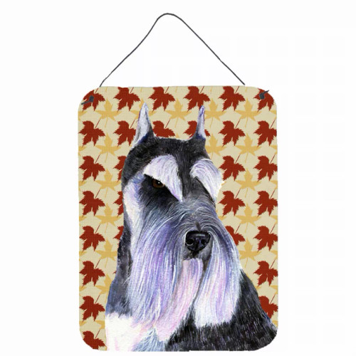 Fall Leaves Design with Dog Wall or Door Hanging Prints - S000213B001695P029168V000