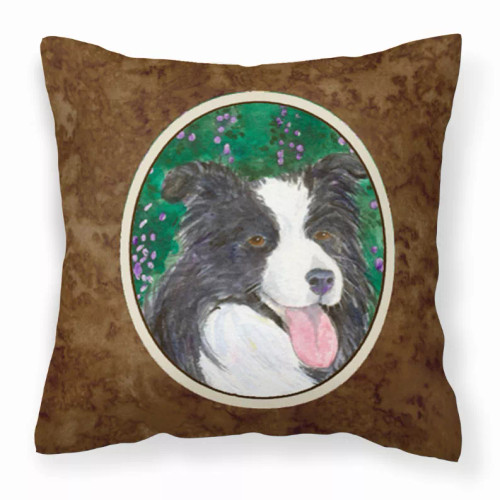 Portrait Artwork with Dog Brown Fabric Decorative Pillow - S000213B001695P022647V000