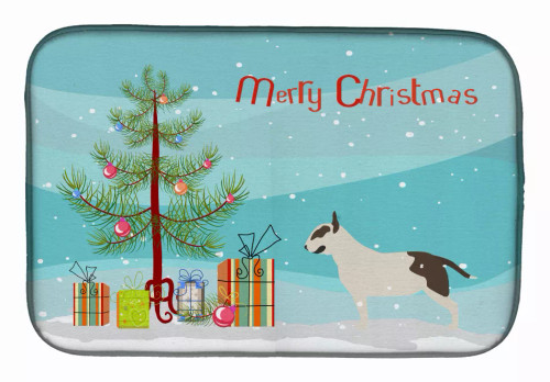 Christmas Tree and Dog on Dish Drying Mat - S000213B001695P115594V011