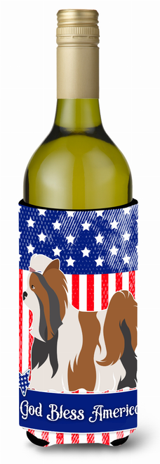 American Flag and Dog Wine Bottle Hugger - BB8389LITERK