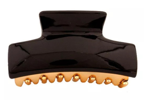 Med Gold Hair Claw With Alex Decoration Black - 1214-10