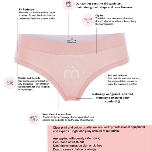 mememe BUTTERFLY Vivid QUEEN SIZE HIGH WAISTED BRIEF Panty for Women