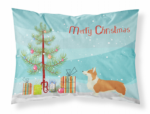 Pembroke Corgi Christmas Tree Fabric Standard Pillowcase