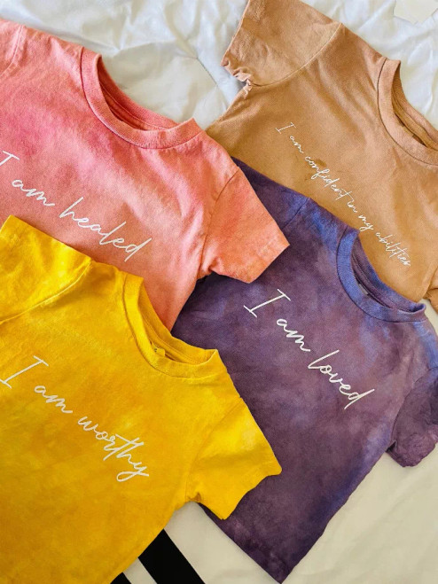 Plant Dyed Positive Affirmation Shirts - S001363B001934P000003V042