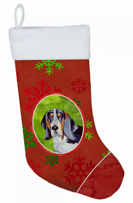 Dog and Christmas Snowflakes Christmas Stocking - S000213B001695P118008V019