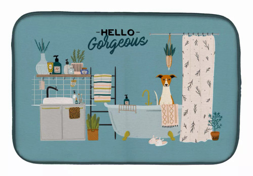 Dog in Bathtub Dish Drying Mat - S000213B001695P020162V035