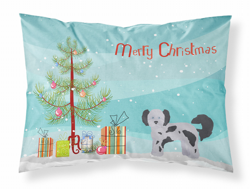 Shih Poo Christmas Tree Fabric Standard Pillowcase