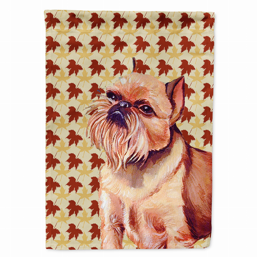Dog Fall Leaves Portrait Flag Garden Size - S000213B001695P120460V000