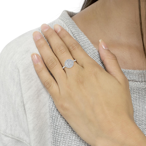 10KT White Gold Diamond Cocktail Ring (1 cttw, H-I Color, SI2-I1 Clarity)