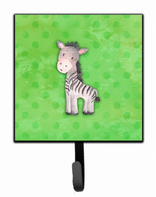 Polkadot Zebra Watercolor Cartoon Art Themed Watercolor/Polkadot Leash or Key Holder