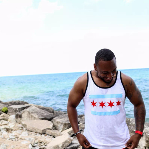 Chicago Flag Unisex Two-Tone Tank - 149902364