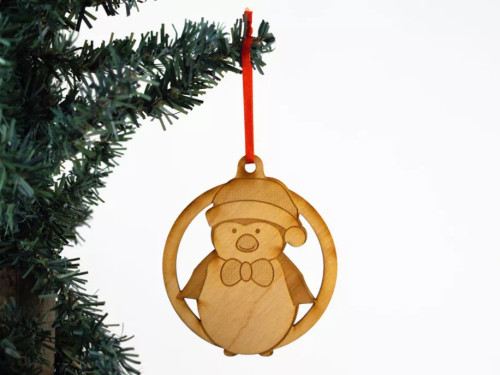 Christmas Themed Unfinished Tree Ornament - 1334082
