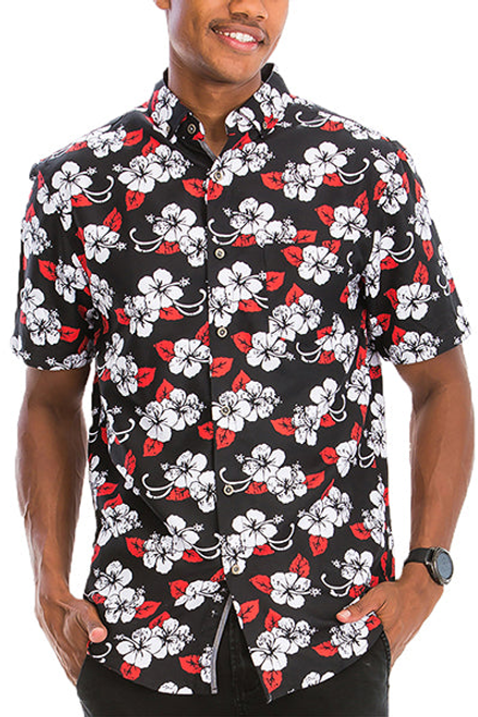 Hawaiian Print Shirt - WS7012-L