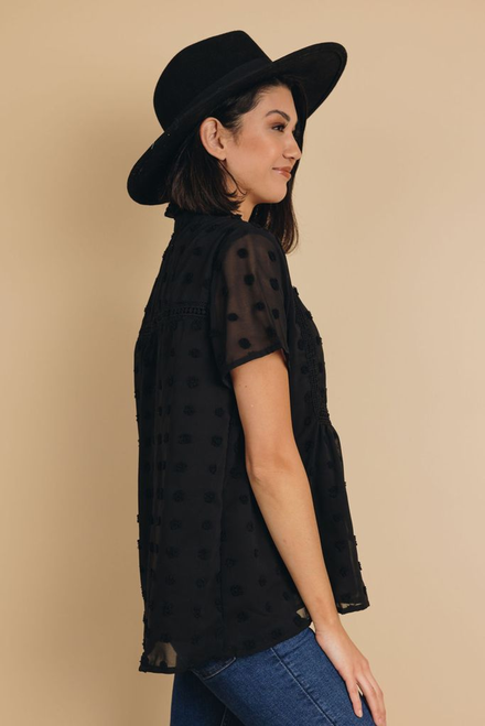 Spring It On Swiss Dot Blouse