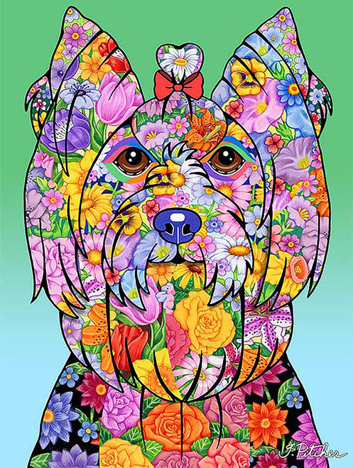 Yorkiepoo - Hippie Hound Studios Welcome  House and Garden Flags - bestofbreeds-1562