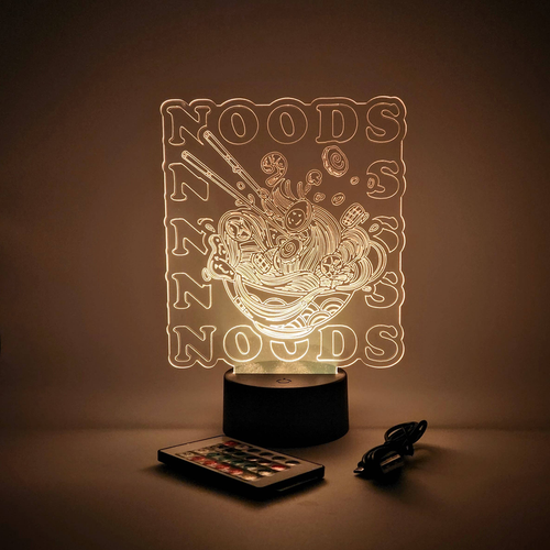 Ramen Noods LED Light | Chopsticks & Noodles "Noods" Lamp
