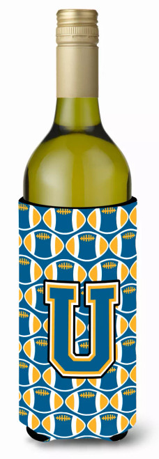 Monogram Letter Football Wine Bottle Hugger - CJ1077-ULITERK