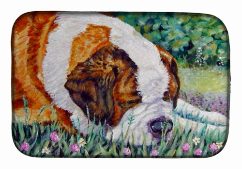 Dog on Dish Drying Mat - S000213B001695P072232V050