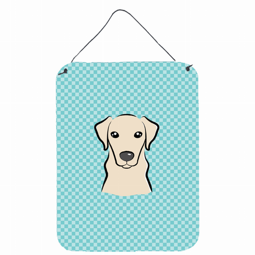 Checkerboard Design with Dog Wall or Door Hanging Prints - BB1160DS1216