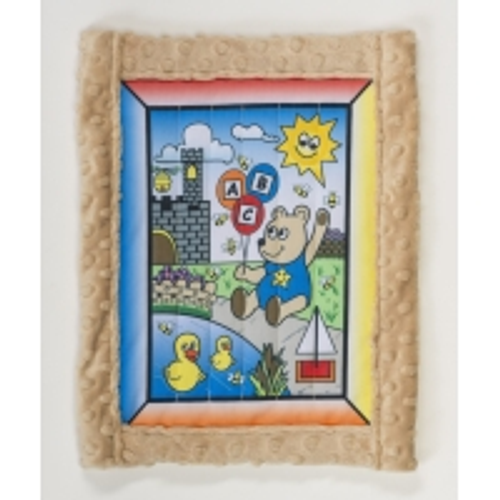 Toddler quilt kit, Boy Bear w/ tan minke
