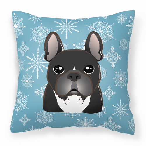 Winter Snowflake Dog Face Design Fabric Decorative Pillow - S000213B001695P056453V000