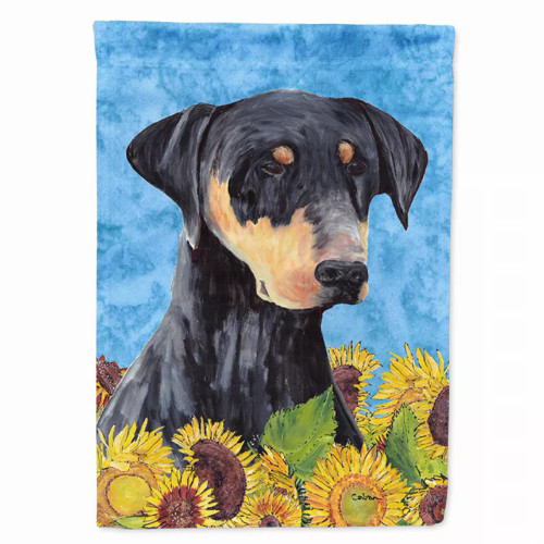 Dog in Summer Flowers Flag Garden Size - S000213B001695P118793V000
