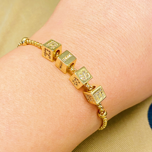 Roll The Dice Charm Bracelet - Z1-1023-ZA0054-RISE