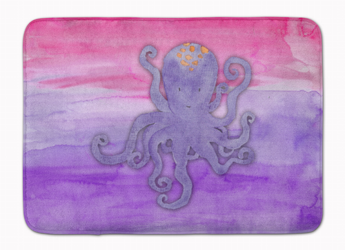 Fish Art Watercolor Machine Washable Memory Foam Mat - S000213B001695P087749V004