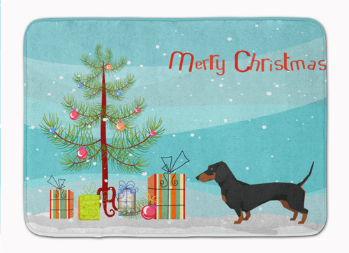 Christmas Tree Dog Art Machine Washable Memory Foam Mat - S000213B001695P001455V014