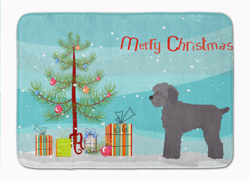 Christmas Tree Dog Art Machine Washable Memory Foam Mat - S000213B001695P001455V040