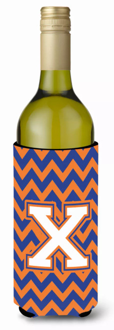 Monogram Letter Chevron Wine Bottle Hugger - CJ1060-XLITERK