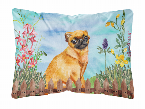 Spring Dog Art Canvas Fabric Decorative Pillow - S000213B001695P111590V000